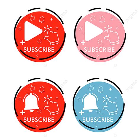 Youtube Subscribe Button Round Set Youtube Subscribe Subscribe