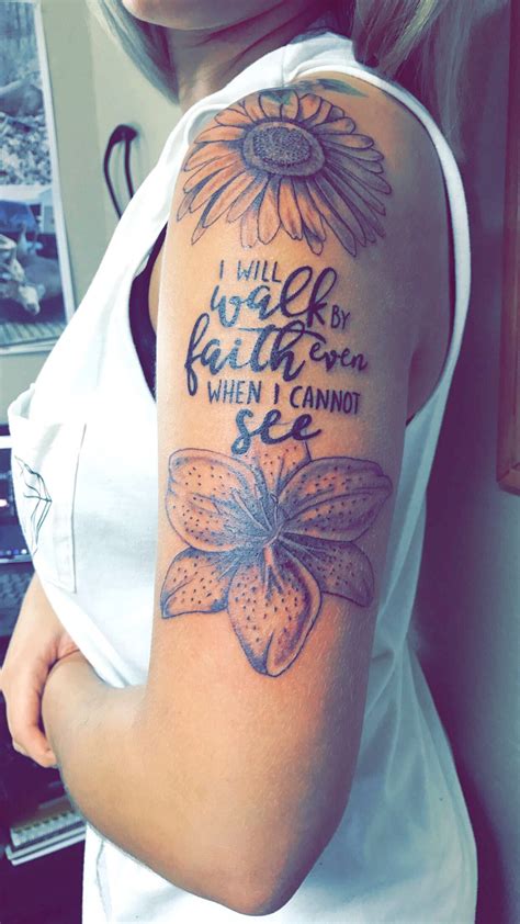 Flowers With Quote Tattoo Fingerprint Tattoos Sleeve Tattoos For