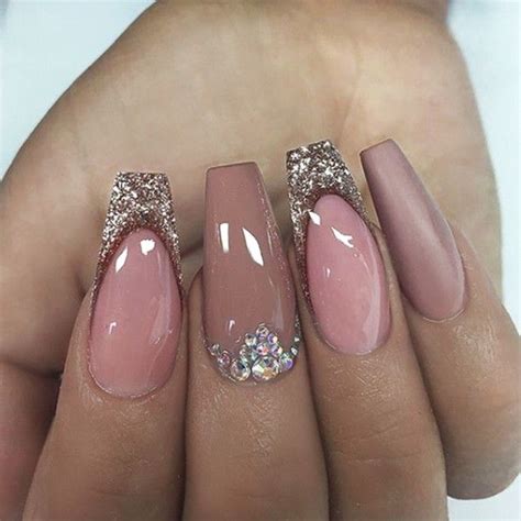 Sparkle Blush Pink Nails Ногти Маникюр