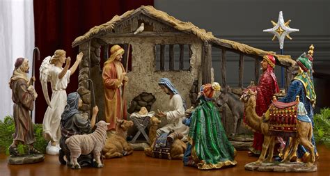 Deck your halls with festive indoor décor including unique holiday accents, beautiful nativity sets, poinsettia garland, snowman shower curtains, holiday throw pillows and a sleigh full of other holiday decorations that will have your family in the christmas spirit all season long. Collectibles, Nativity Sets & Gifts - 12.75" Christmas ...