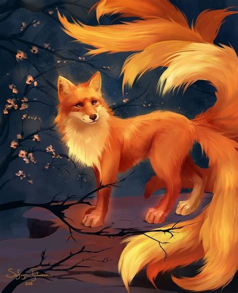 Pin By Samster On Kitsune Mythical Creatures Art Cute Animal