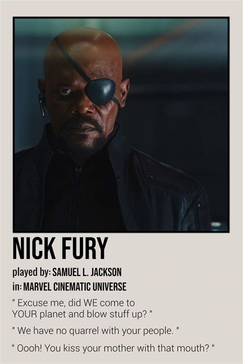 Nick Fury Marvel Superhero Posters Marvel Posters Marvel Movie Posters