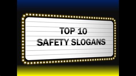 Accident brings tears, fire safety brings cheers. TOP 10 MOST POPULAR SAFETY SLOGANS - YouTube