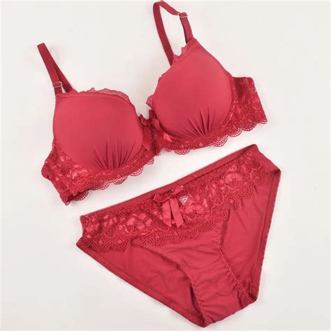new luxurious elegance french bra and panty set back closure underwear set female sexy lace