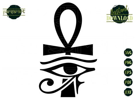 Eye Of Horus Svg Ankh Cross Svg Egyptian Symbol Svg Hieroglyphs Vector Egypt Eye Clipart