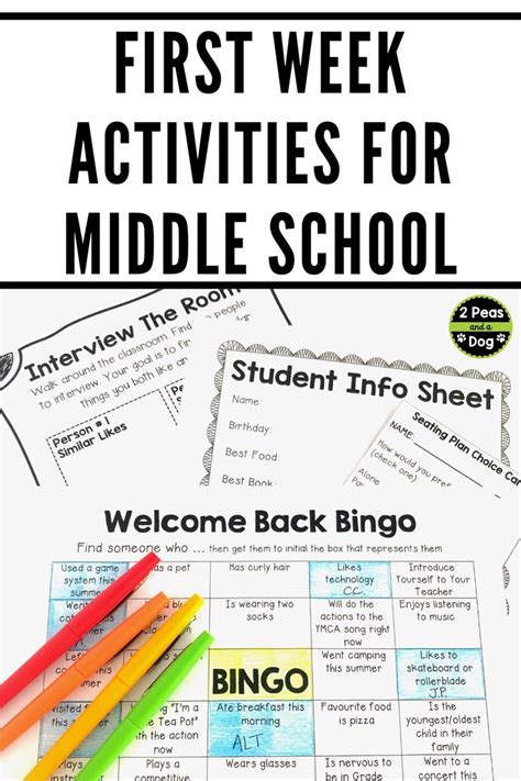 Engaging And Relevant First Week Of School Activities For Middle School