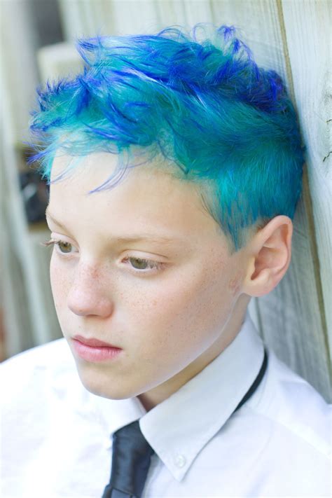 Lovelydyedlocks Boys Colored Hair Men Hair Color Hair Color Blue