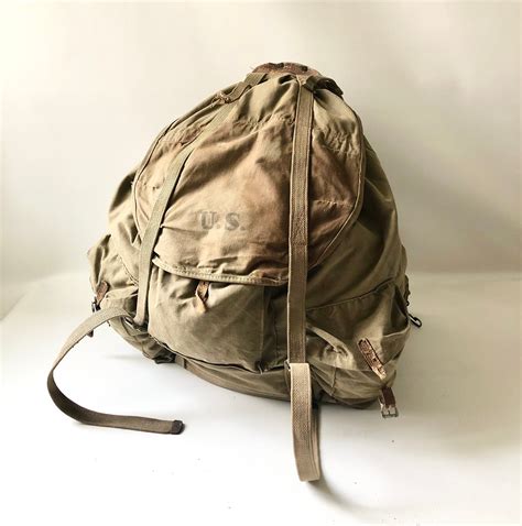 Vintage 1942 Wwii Us Army Backpack With Metal Frame Etsy