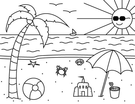 Printable Summer Coloring Page Summer Coloring Pages Free Kids