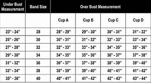 Bra Size Guide Chart