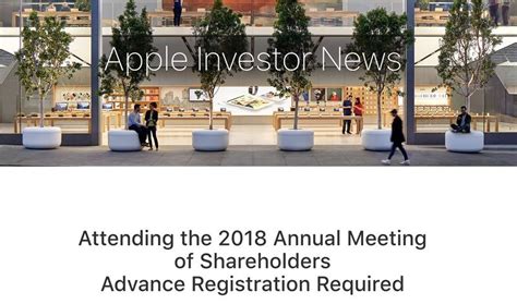 Apples Annual Meeting Of Shareholders To Take Place On February 13