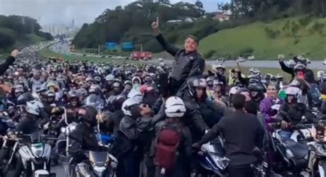 Bolsonaro Compartilha Imagens De Multidão Em Motociata Brasil Plenonews