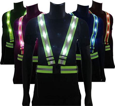 Patawfff Safety Vest Vest Reflective Led Lightest Vest Usb Load Warning