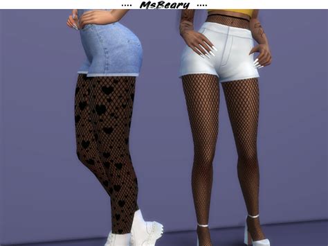 The Sims Resource Fishnet Designed Tights