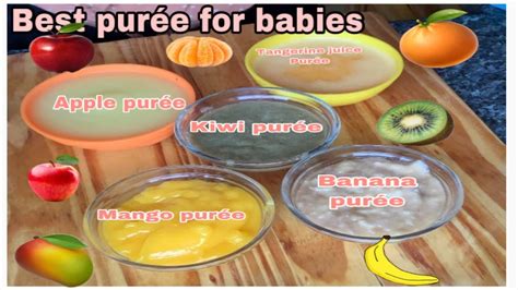 Diy 5 Fruit PurÉe For 4 6 Month Baby How To Make Baby Organic