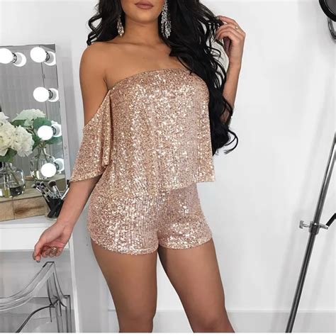 Glitter Gold Sequin Cropped Fashion 2 Piece Set Women Clothes Suit Sexy Backless Two Piece Set