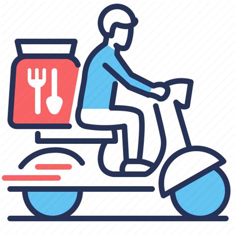 Delivery Food Order Scooter Icon