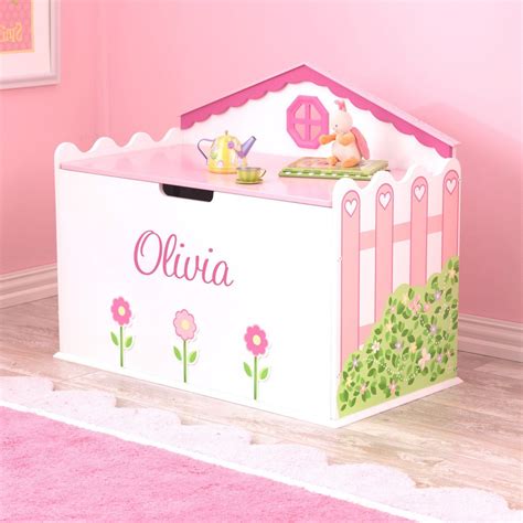 Personalized Hearts And Blooms Toy Box Dibsies Personalization