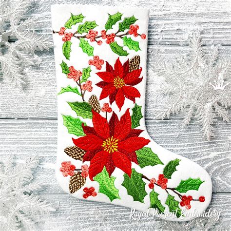 ITH Christmas Stocking Machine Embroidery Design