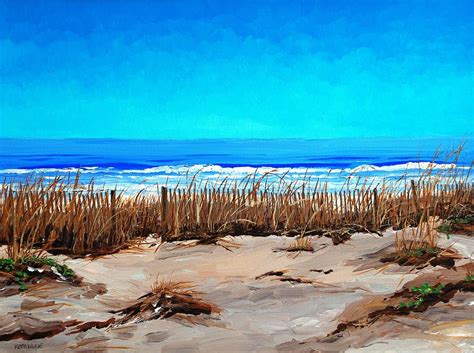 Sand Dune Fence Painting By Keith Wilkie