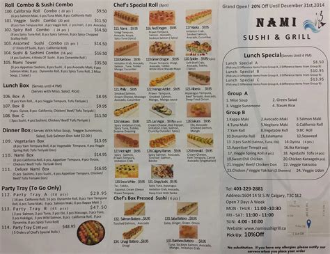 Nami Sushi Bar Home Case Miraflores Peru Menu 291