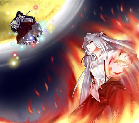 Fujiwara No Mokou And Houraisan Kaguya Touhou Drawn By Akudato Danbooru