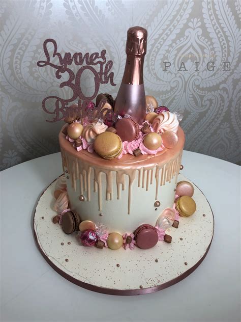 Rose Gold Drip Cake 25th Birthday Cakes 40th Birthday Cakes 21st