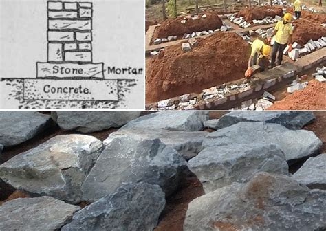 Construction Of Stone Masonry Footing The Constructor