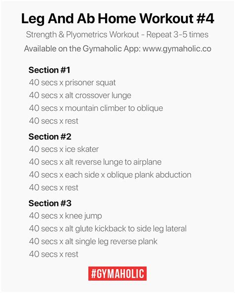 at home core workout 13 gymaholic fitness app