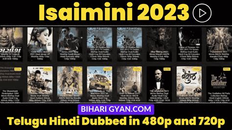 Isaimini 2023 Tamil Movies Download Latest Hd 720p 1080p Bihari Gyan