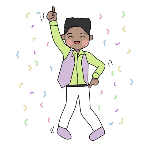 Dark Skinned Dancing Boy At Party Dancing Boy Dance Party Png