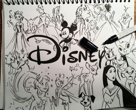 Disney Doodle Art Drawings Ashli Trufin