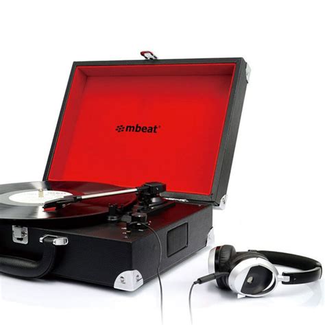 Mbeat Retro Turntable Usbaux 3 Speedrecordbuilt In Speakers