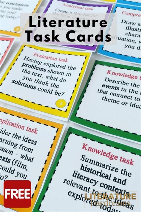 Literature Task Cards Literature Daydreams Task Cards Teaching