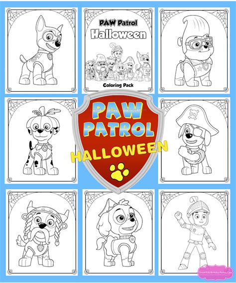 Zuma paw patrol coloring pages. Free Halloween Printables