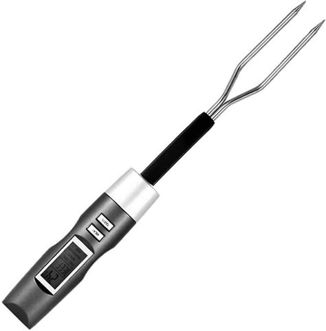 Ninebecj Bbq Meat Thermometer Fork Stainless Steel Digital Barbecue