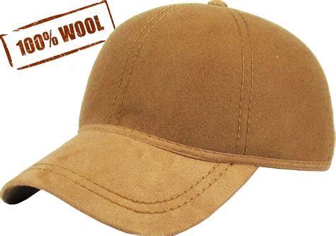 Solid Camel Khaki Wool Felt Polo Style Baseball Ball Cap Dat Hat