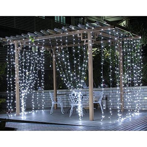 Battery Operated 300 Led Curtain String Lights W Remote And Timer