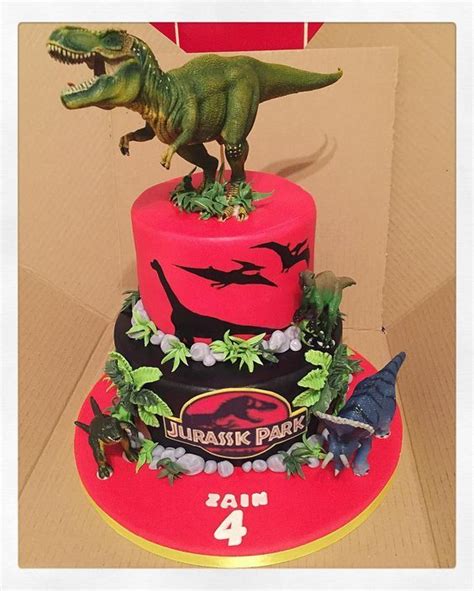 Jurassic Park Dinosaur Cake Jurassic Park Birthday Party Birthday