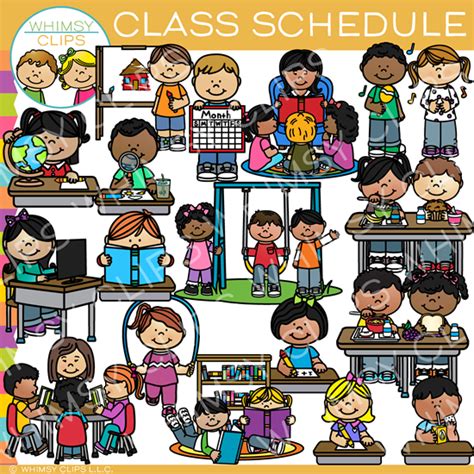 Class Schedule Clip Art Images And Illustrations Whimsy Clips
