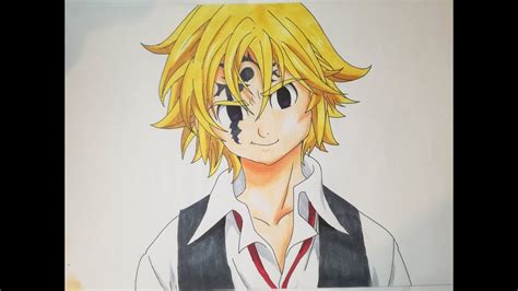 How To Draw Meliodas Demon Form From The Seven Deadly Sins Youtube