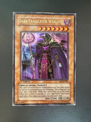 Dark Eradicator Warlock Sd6 En001 Ultra Rare 1st Edition Gmp Yugioh