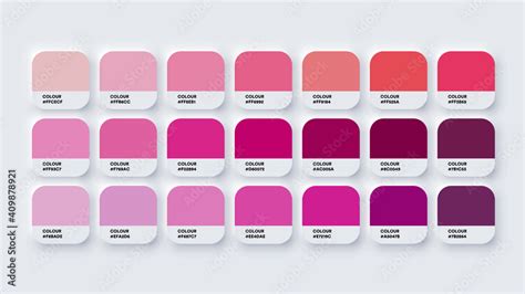 Pink Color Chart Color Palette Pink Pantone Color Cha