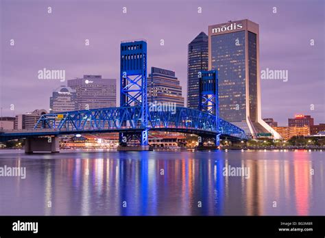 Main Street Bridge And Skyline Jacksonville Florida United States Of
