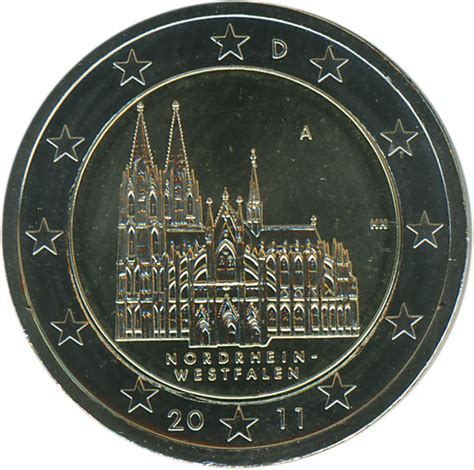 Alemania, 2 euros conmemorativa 2011, moneda en circulación