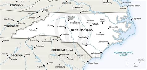 Political Map Of North Carolina Campus Map