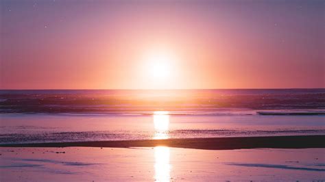 Download Wallpaper 2560x1440 Sunset Sea Sun Light
