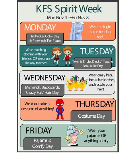 Spirit Week Poster 2019 Korea Foreign School