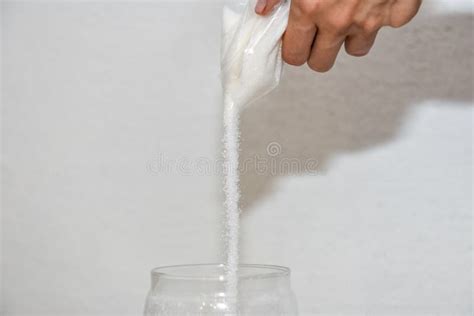 Storing Sugar At Home Arranging A Place In The Kitchen Pouring Sugar