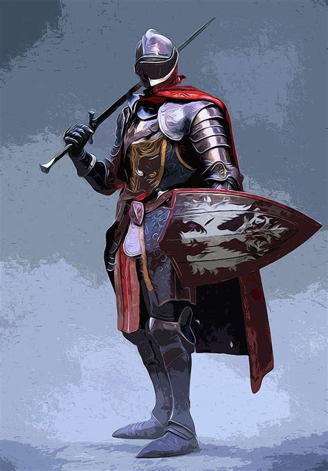 Medieval Warrior 05 Painting By Am Fineartprints Pixels